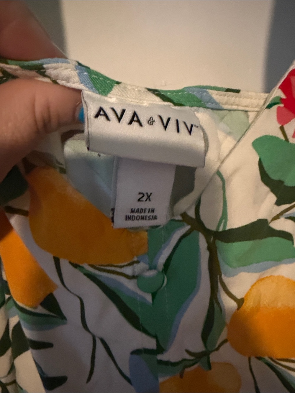 Ava & Viv Yellow Lemon Print Midi Dress - Picture 2 of 9